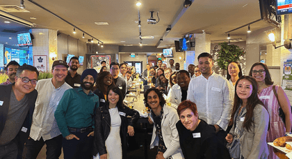 Toronto locals gather for a night on the town.